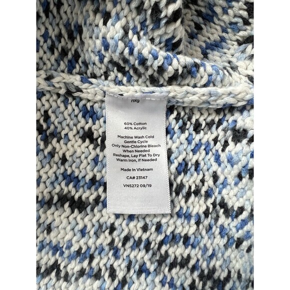 Talbots Sweater XL Petite Roll Mock Neck Pullover Knit Plus Cotton Blend Coastal - Picture 4 of 9